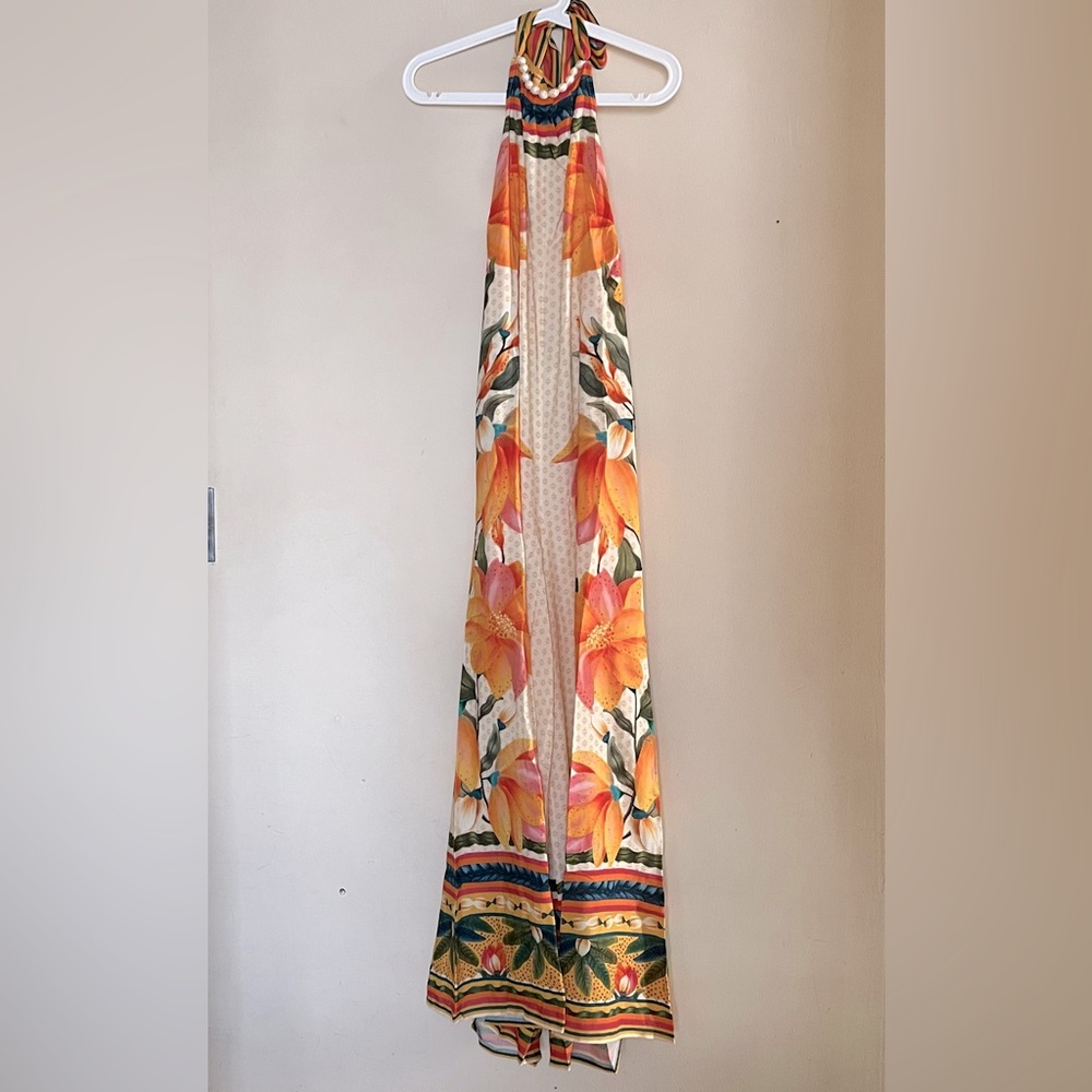 FARM RIO Floral Halter Jumpsuit - Picture 5 of 12